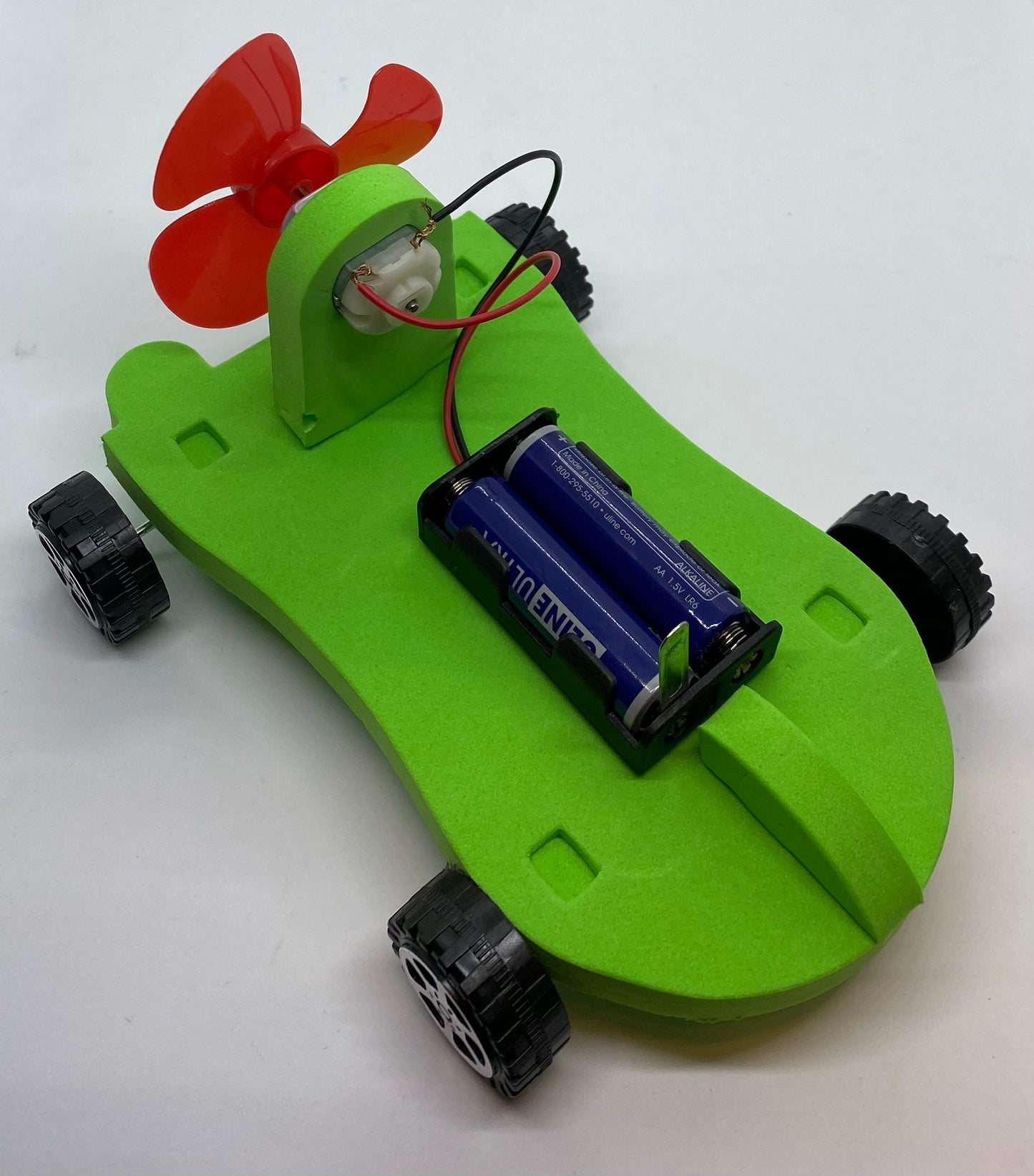 Wind-Powered Electric Car Foam